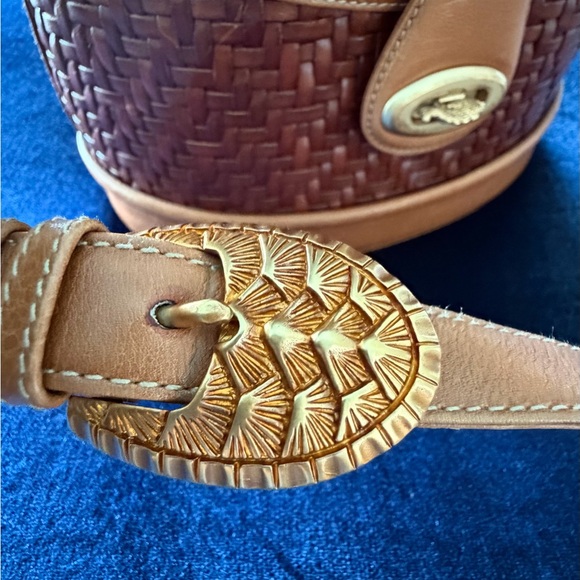 Barry Kieselstein-Cord Woven Leather Crossbody Bag in Brown with Gold Hardware - Picture 8 of 11